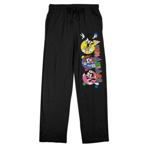 Animaniacs Warner Brothers and Dot Men's Black Sleep Pajama Pants - 1 of 4