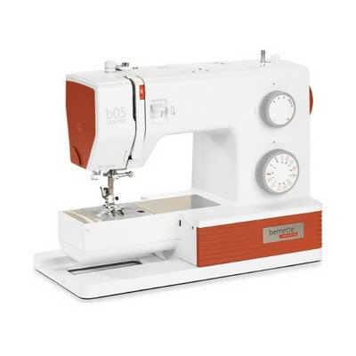 Bernette b05 Crafter White and Orange Mechanical Sewing Machine