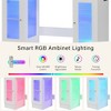 SEVOBAL Dressers 43 Inch Vanity Desk with Sleek Large Mirror and Vibrant RGB Lighting for Tidy Bedroom Organization, White, 16.3"*43.3"*56.7" - 2 of 4