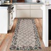 Floral Irregular Edge Carpet Indoor Non Slip Washable Boho Vintage Entry Rug Low Pile Throw Rugs for Entryway - 3 of 4