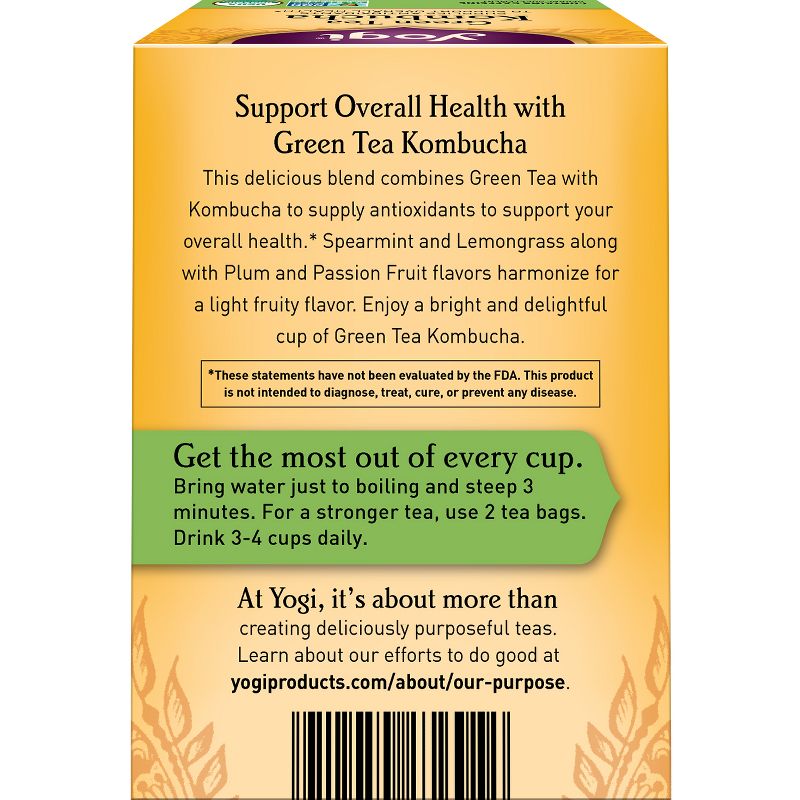 Yogi Tea - Green Tea Kombucha -  64 ct, 4 Pack, 5 of 7