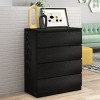 4 Drawer Dresser, Black Dresser for Bedroom, Wood Dressers Chest of Drawers with Storage, Anti-Tipping Device - 3 of 4