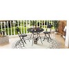 Racxily Cushioned Padded Folding Stool, 4pcs Folding Stool with Back - Lightweight for Kitchen/Camping, Black, Durable Steel Frame 17" Seat Height - 2 of 4