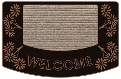 J&V TEXTILES Original Durable Rubber Door Mat, 18x28, Heavy Duty Doormat, Indoor Outdoor, Waterproof, Easy Clean, Low-Profile Mats for Entry, Garage