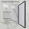 Apmir 60 in. W x 36 in. H Rectangular Aluminum Alloy Framed and Tempered Glass Wall Mirror in Matte Black - 2 of 4