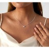 Summit Adventure 14K Gold CZ Leaf Necklace – Dainty Diamond Choker for Women, Trendy Prom Jewelry Gift - 3 of 4