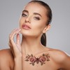 Unique Bargains Realistic Collarbone Temporary Tatto Pink Green 1 Pc - 2 of 4
