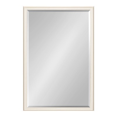 Oakhurst 20"x30" White Rectangular Wall Mirror with Stepped Frame