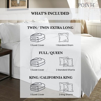 Gray and White Cotton Flannel Full/Queen Duvet Cover Set