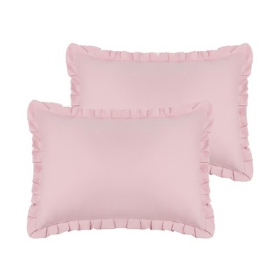 Unique Bargains Single Layer Envelope Closure Ruffle Pillowcases 2 Pcs
