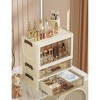 Lycvki 1 Door Foldable Transparent Large Capacity Cosmetics Storage Box with 2 Drawers - 4 of 4