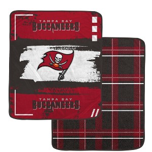 NFL Tampa Bay Buccaneers Distressed Plaid Ultra Soft Blanket - 1 of 1