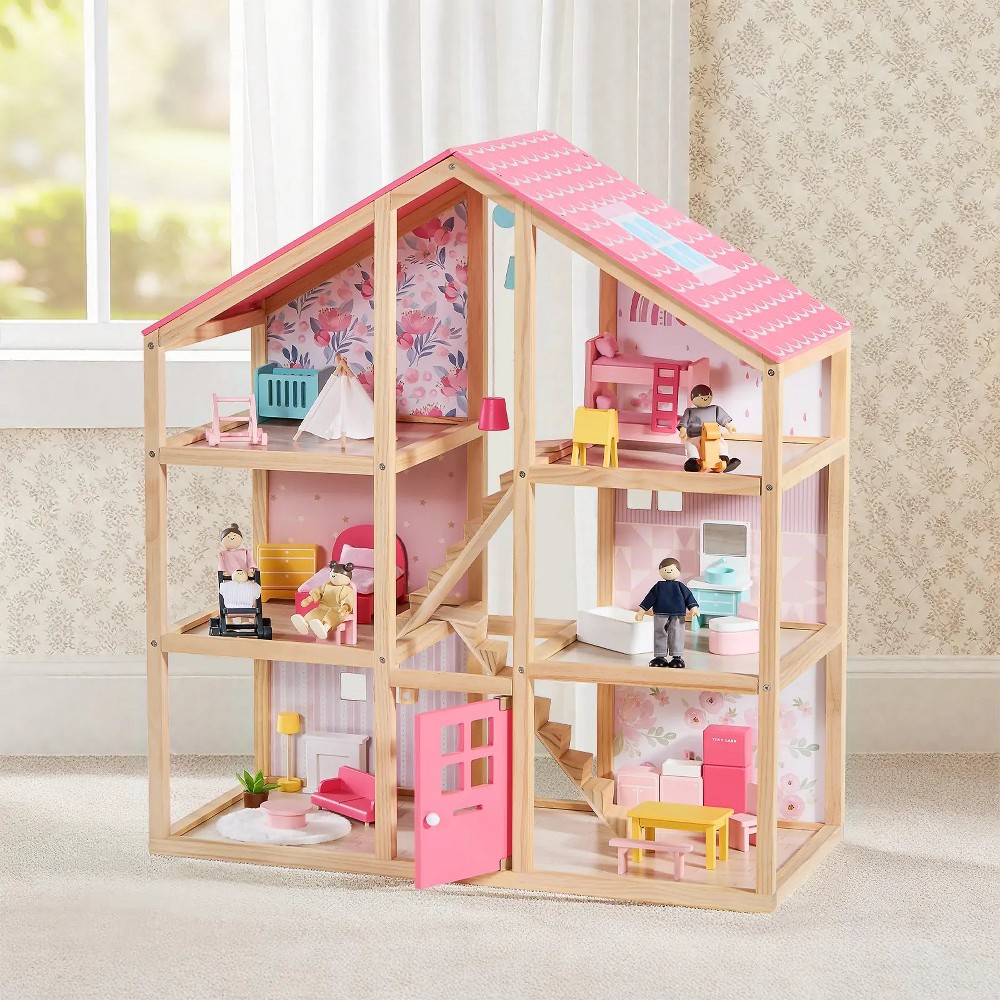 Tiny Land® Sweetwood Love Dollhouse & Wooden Dollhouse Dolls