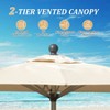 Vynxaria Rectangle Patio Umbrella - Crank Lift & Tilt Function for Ultimate Shade Control - 2 of 4