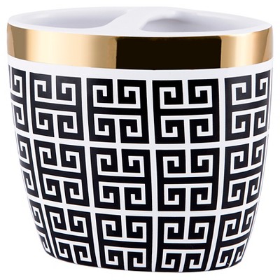 Derby Toothbrush Holder Black/White - Allure Home Creations