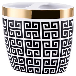 Derby Toothbrush Holder Black/White - Allure Home Creations - 1 of 4