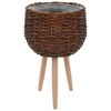 vidaXL Planter 3 pcs Wicker with PE Lining - 4 of 4