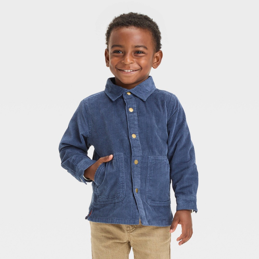 Toddler Boys' Corduroy 'Button-Up' Shirt - Cat & Jack™ Geneva Blue 5T -  91256110