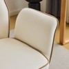Karl Home | 28.5 inch White Velvet Dovetail Swivel Office Chair - 3 of 4