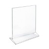 Azar Displays Top Loading Clear Acrylic T-Frame Sign Holder 8.5" Wide x 11'' High-Vertical/Portrait, 10-Pack - 3 of 4