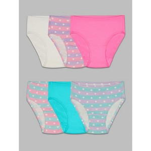 Fruit Of The Looms Girls Toddler Flexible Fit Pantie Briefs 6 Pack Size 2T/3T - 1 of 3