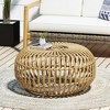 Boho Style Outdoor Wicker Coffee Table - 2 of 4