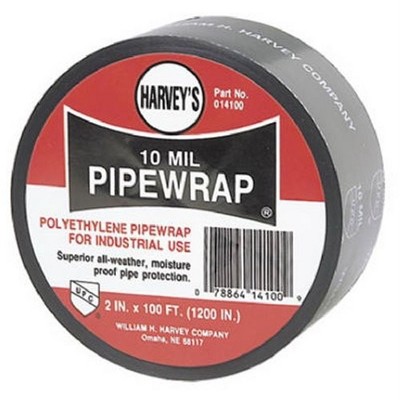 William Harvey 10ML Poly Pipe Wrap for Industrial Use, Black, 2" x 100'
