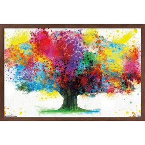Trends International Color Bursting Tree Framed Wall Poster Prints - 1 of 4