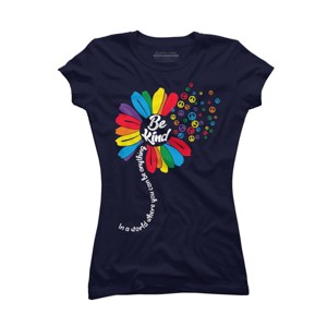 Adult Design By Humans You Can Be Anything Be Kind Flower Pride By HARGOOT-Shirt - 1 of 2