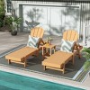 WestinTrends Malibu 3 Piece Poly Reclining Chaise Lounge With Wheels - 2 of 4