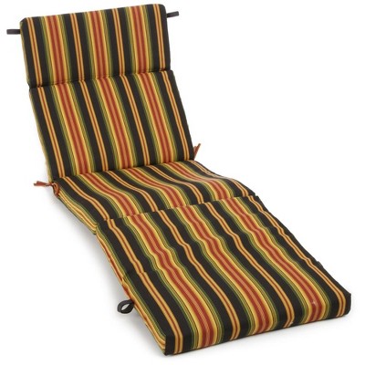 Blazing Needles, 72-inch by 24-inch Patterned Polyester Outdoor Chaise Lounge Cushion