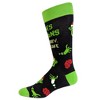 Crazy Dog T-Shirts Men's Zombies Eat Brains So You're Safe Socks Funny Sarcastic Humor Halloween Vintage Footwear - 3 of 4
