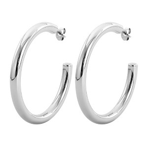Hollow Tube Hoop Earrings for Women by Ginger Lyne 2" Gold Stainless Steel Lightweight - 1 of 4