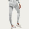 Anna-Kaci Active Women's Seamless High Waist Ribbed Leggings with Sculpting Contour Panels and Compression Fit - 3 of 4