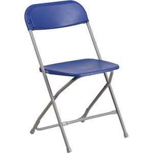 Riverstone Furniture Collection Plastic Folding Chair Blue