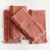 Plum & Post Aura Dinner Napkins - Rust - Pre-Washed Cotton - 4pc - 3 of 4