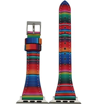 Olivia Pratt Printed Skinny Leather Apple Watch Band