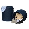 Colonial Mills Clean & Dirty Woven Hamper Set-2 - Navy 17"x17"x22" 19"x19"x15" - 3 of 3