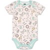 The Peanutshell Baby Boy or Girl Short Sleeve Bodysuits, 5-Pack, Safari Basics, Newborn to 24 Months - 3 of 4