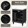 Mshliw 24 Inch Bathroom Vanity with Sink, Freestanding Cabinet with Door Shelf, Drawer and Pull-Out Basket, Ceramic Top - 3 of 4