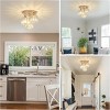 Semi Flush Mount Ceiling Light,3-Light Pendant Light,Chandelier With Clear Crystal Shades,Ceiling Lights Light Fixtures -The Pop Home - 4 of 4