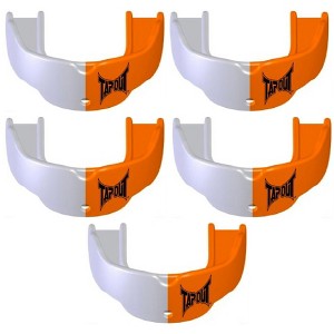 Tapout Youth Protective Sports Mouthguard with Strap 5-Pack - Orange/White - 1 of 1