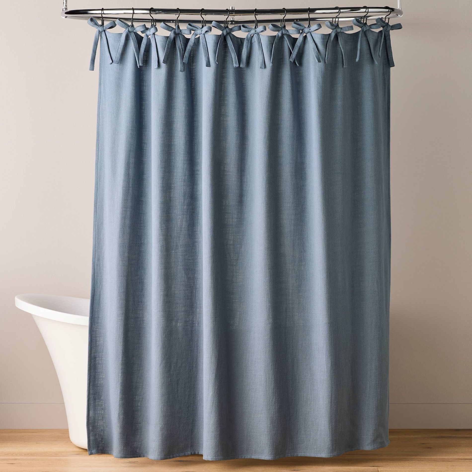 Ribbon Tie Shower Curtain Sterling Blue - Hearth & Hand™ with Magnolia