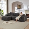 108'' Chenille Cloud Modular Sectional Sofas with High-Density Sponge Seat and Freely Combinable Design - 2 of 4