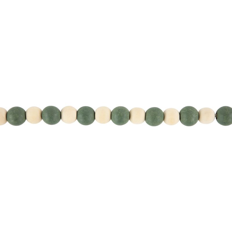 Northlight 6' Green and Cream Wooden Beads Christmas Garland, Unlit, 5 of 7