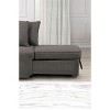 Convertible Chair 1pc Living Room Furniture Gray Fabric Adjustable Headrest Pillows Functional Chair - 3 of 4