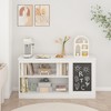 KWPZQEB 3-in-1Kids Bookshelf with Chalkboard, Wooden Book Display Organizer with Open Shelves & Hidden Space, Montessori Bookshelf for Nursery, White - 2 of 4
