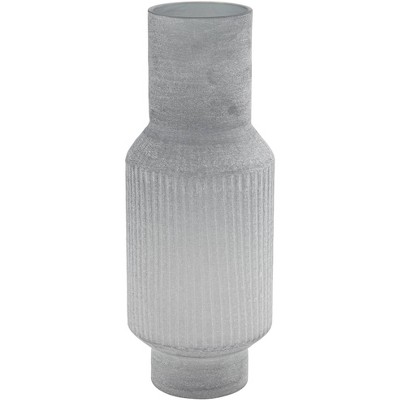 Studio 55D Lexia 14 1/2" High Matte Gray Ceramic Decorative Vase