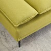 GlasFlength Morden Leisure Loveseat Sofa with Cushioned Support for Contempoary Living Room, Hall, Green,89”*30.31”*33.85" - 3 of 4