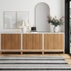 Nathan James Set of 3 Jasper Wood Fluted Console Table with Doors - 2 of 4